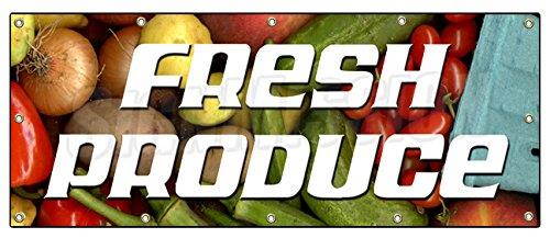 FRESH PRODUCE BANNER SIGN stand farmers market signs