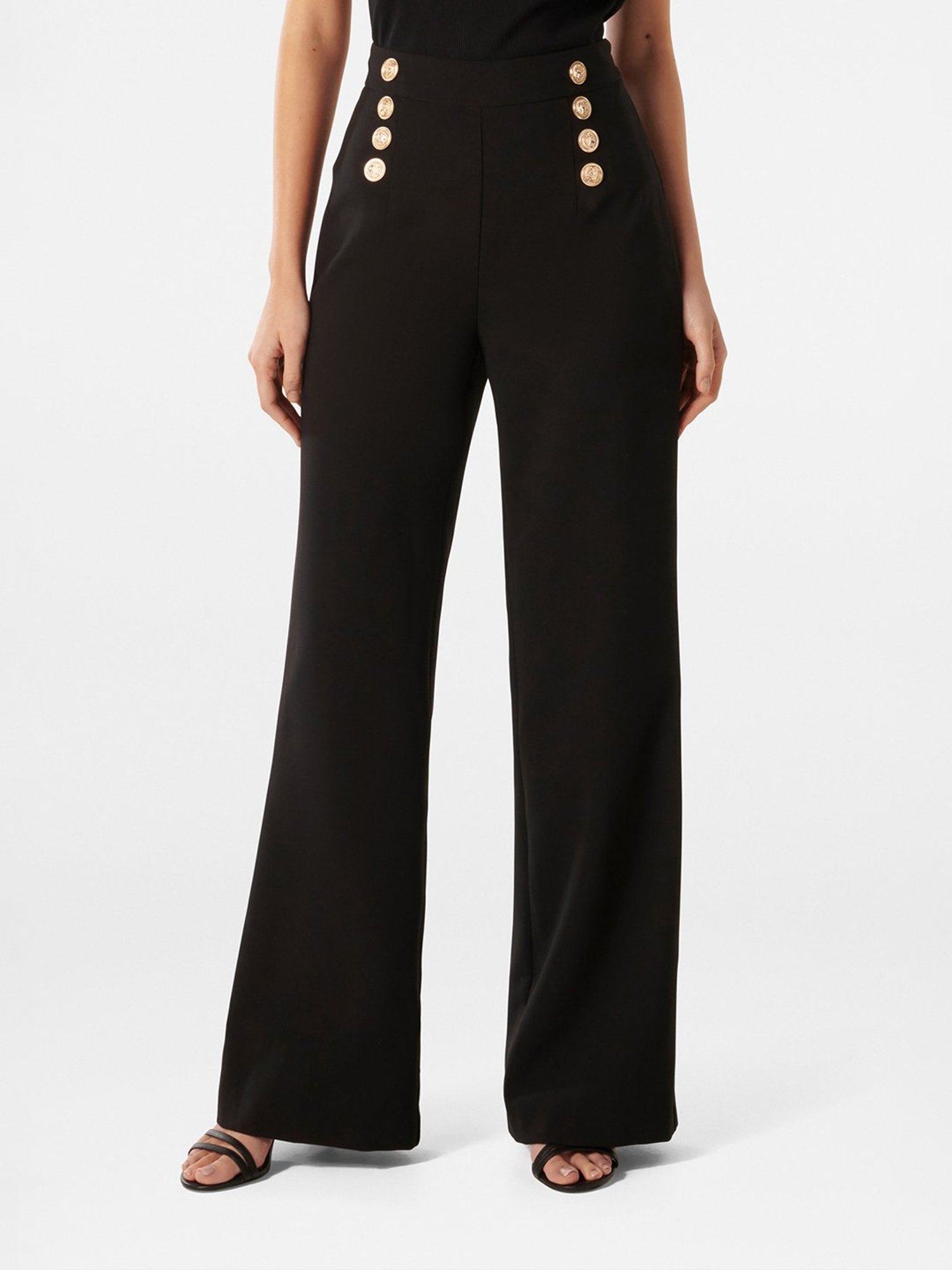 Crozo By Cantabil Black Checks Regular Fit Mid Rise Trousers