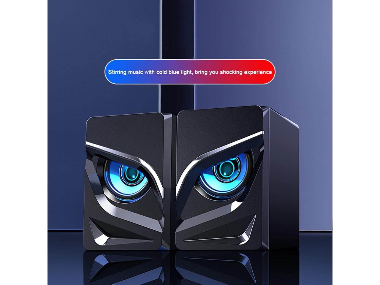 V116 Mini USB 2.1 Stereo Sound Speaker Desktop Computer Subwoofer Home Low Frequency Amplifier for Phone Notebook Upgraded Version