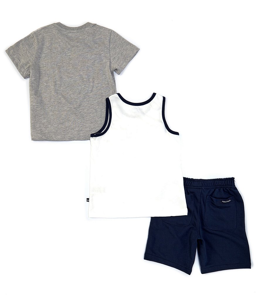 Kinetic by Class Club Little Boys 2T-7 Short-Sleeve Play Hard Performance Tee and Shorts Set