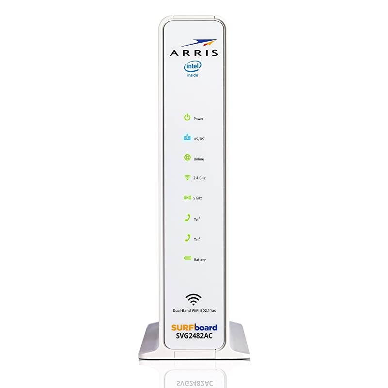 SURFboard SVG2482AC DOCSIS 3.0 24x8 Cable Modem & AC1750 Wi-Fi Router, Certified for Xfinity Internet & Voice. Approved for Xfinity plans up to 500 Mbps