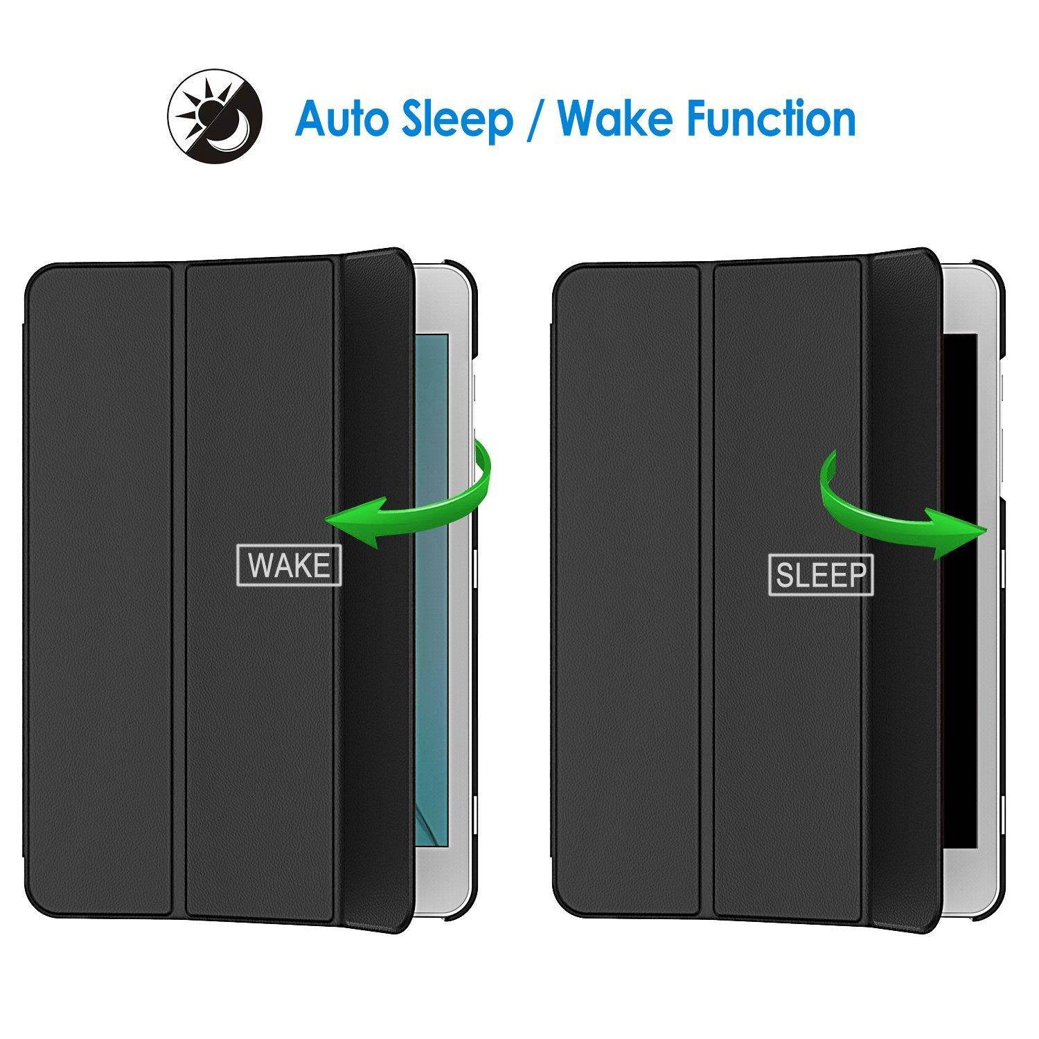 jetech case for samsung galaxy tab a 9.7 inch tablet with auto sleep/wake feature, black
