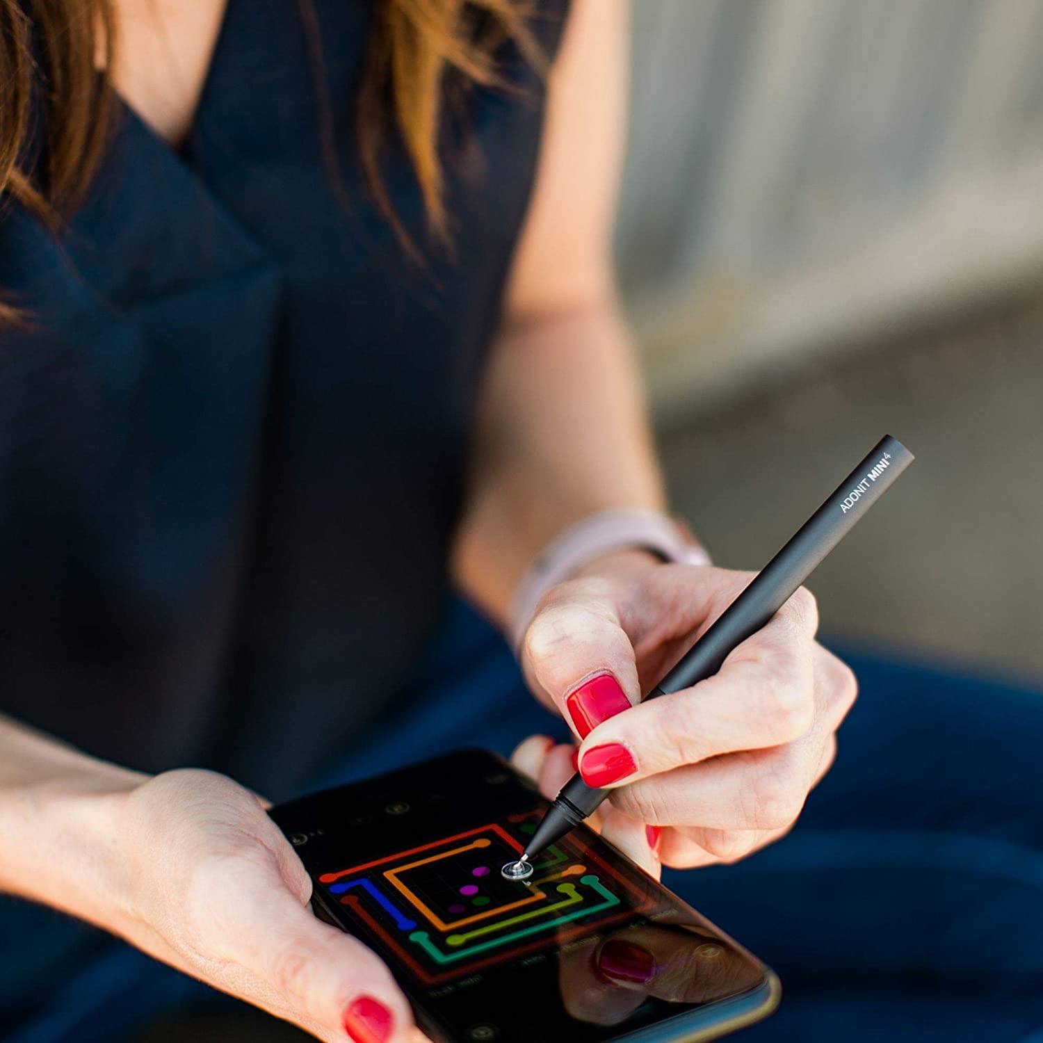 Adonit Mini 4 (Orange) A Pocket-Sized Stylus with Precision Disc, Stylish Laser Cut Clip to Carry Universal for iPad ,iPhone 11/ Pro Max /XS/ XR /10 or newer, Samsung Galaxy, Android Tablets