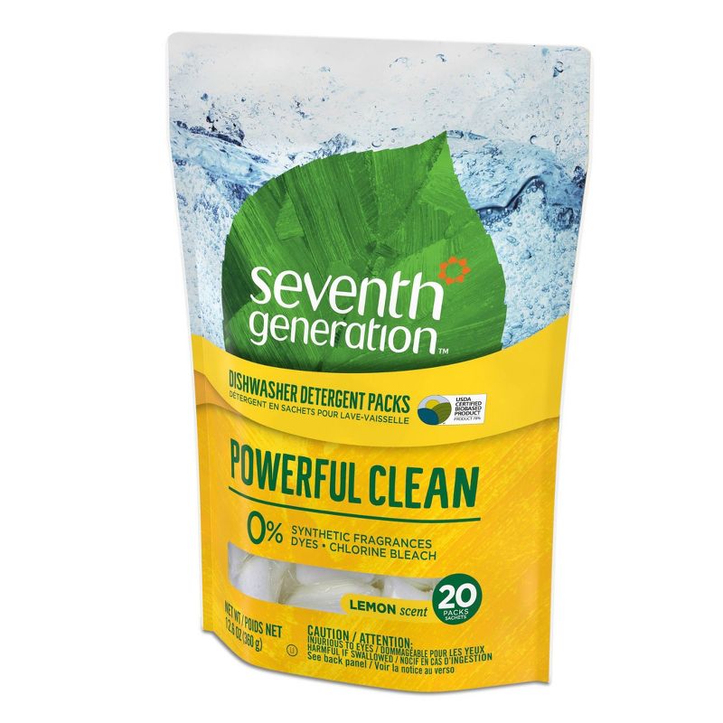 Seventh Generation Auto Dish Detergent Packs - Lemon - 20ct