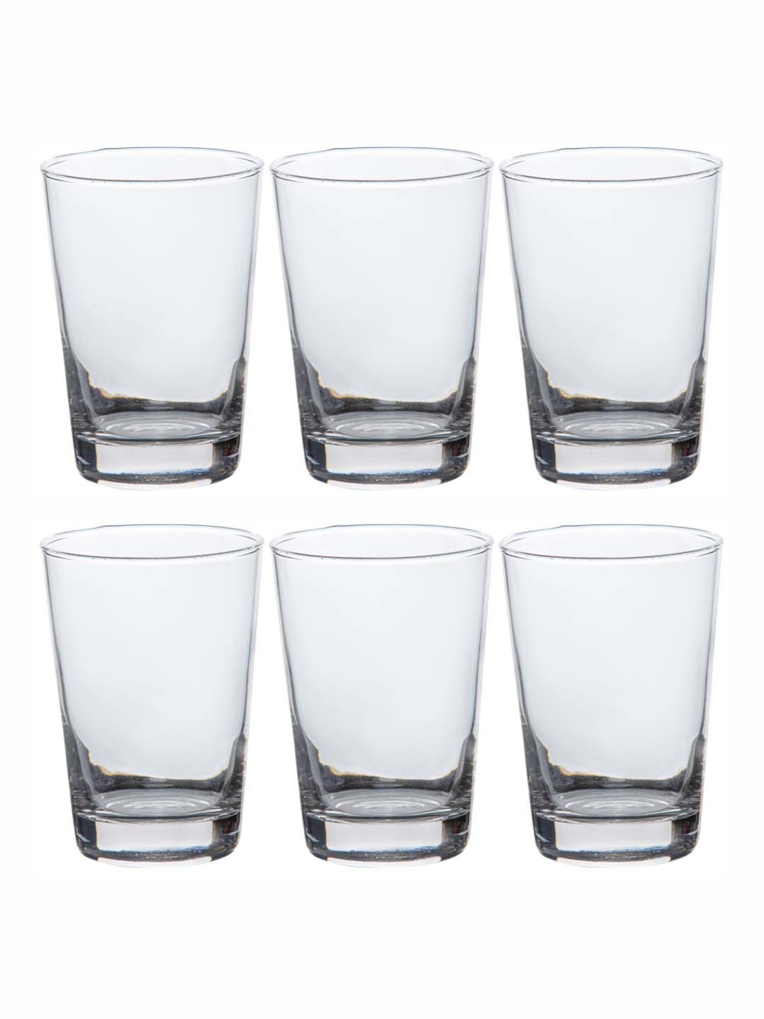 ROXX Magnolia Transparent Glass Tumbler (0.3 L) - Set of 6