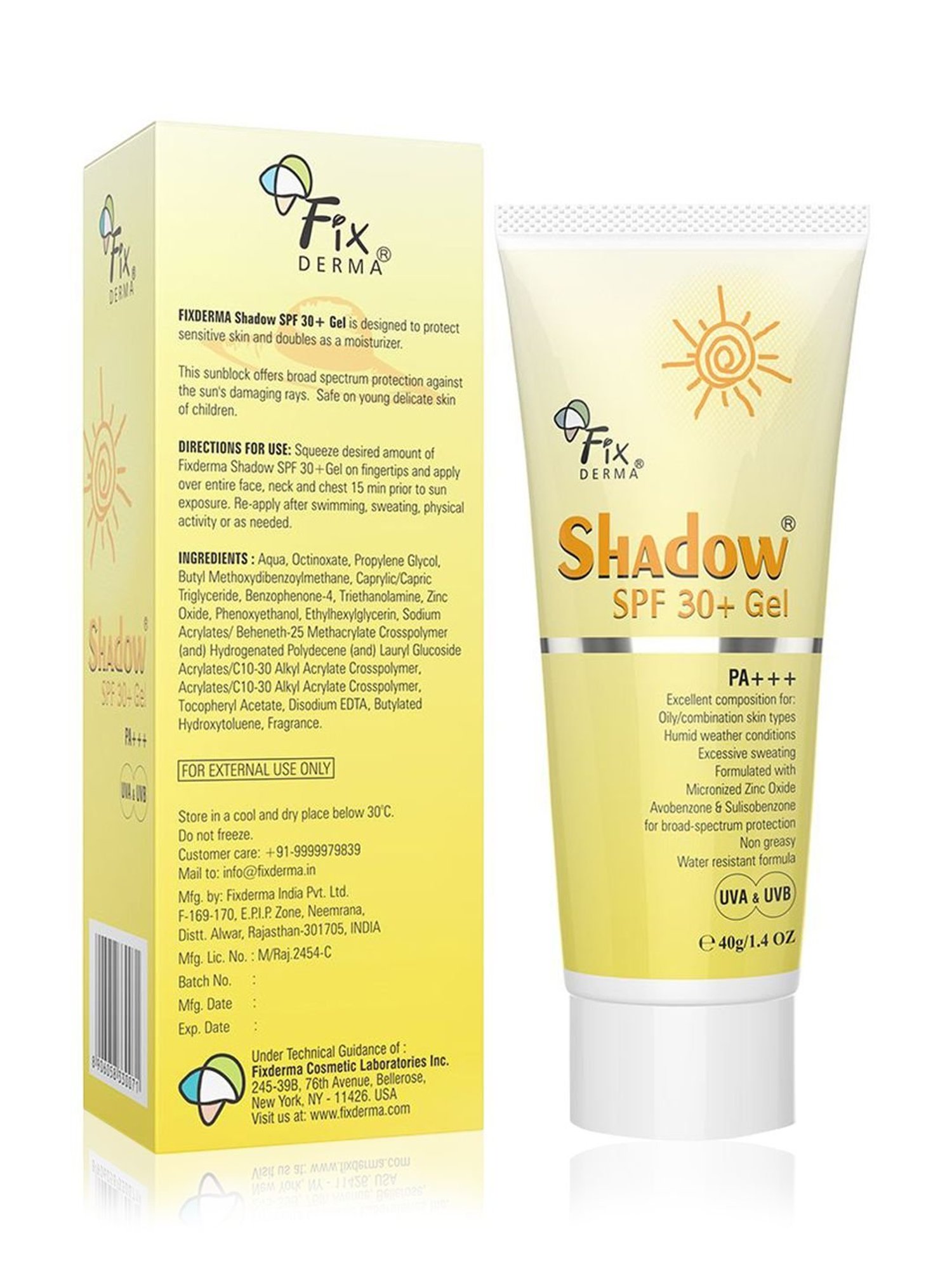 Fixderma Shadow SPF 30+Gel - 40 gm