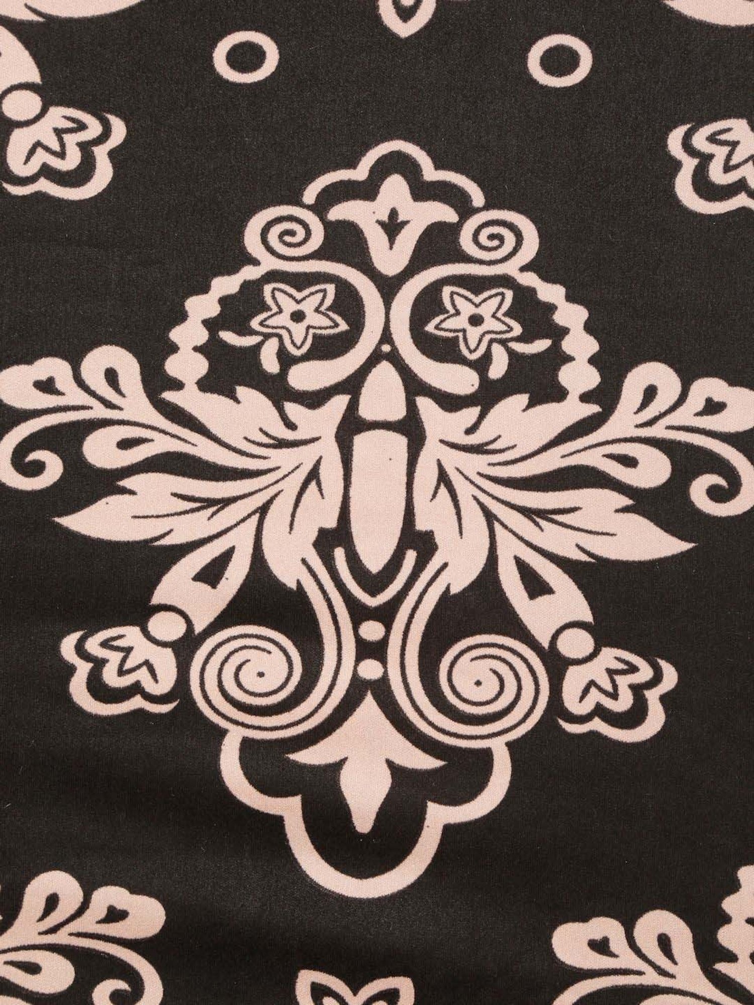 HOSTA HOMES Black Polyester Stretchable Printed Chair Cover