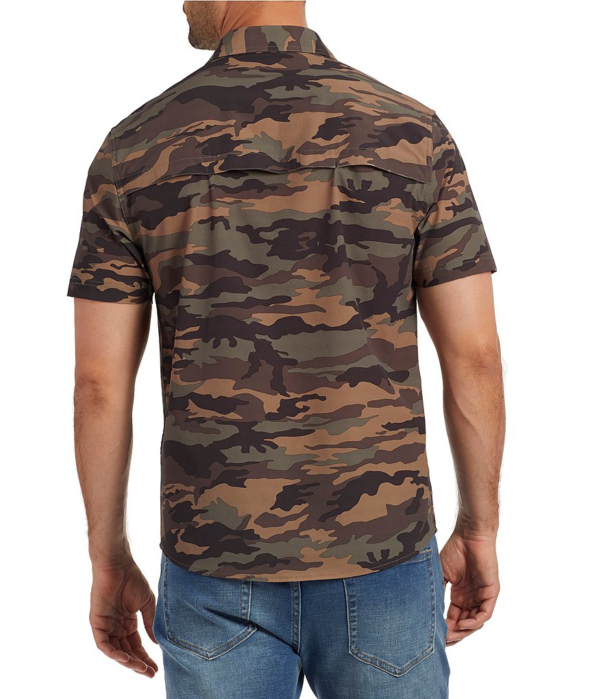 Flag And Anthem Short-Sleeve MadeFlex Performance Sastonia Camo Woven Shirt