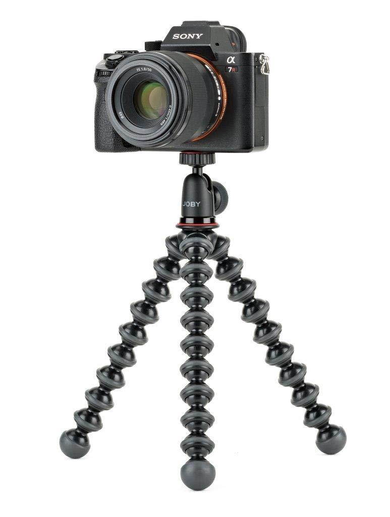 JOBY GorillaPod 1K Kit. Compact Tripod 1K Stand and Ballhead 1K for Compact Mirrorless Cameras or Devices up to 1k (2.2lbs). Black/Charcoal.
