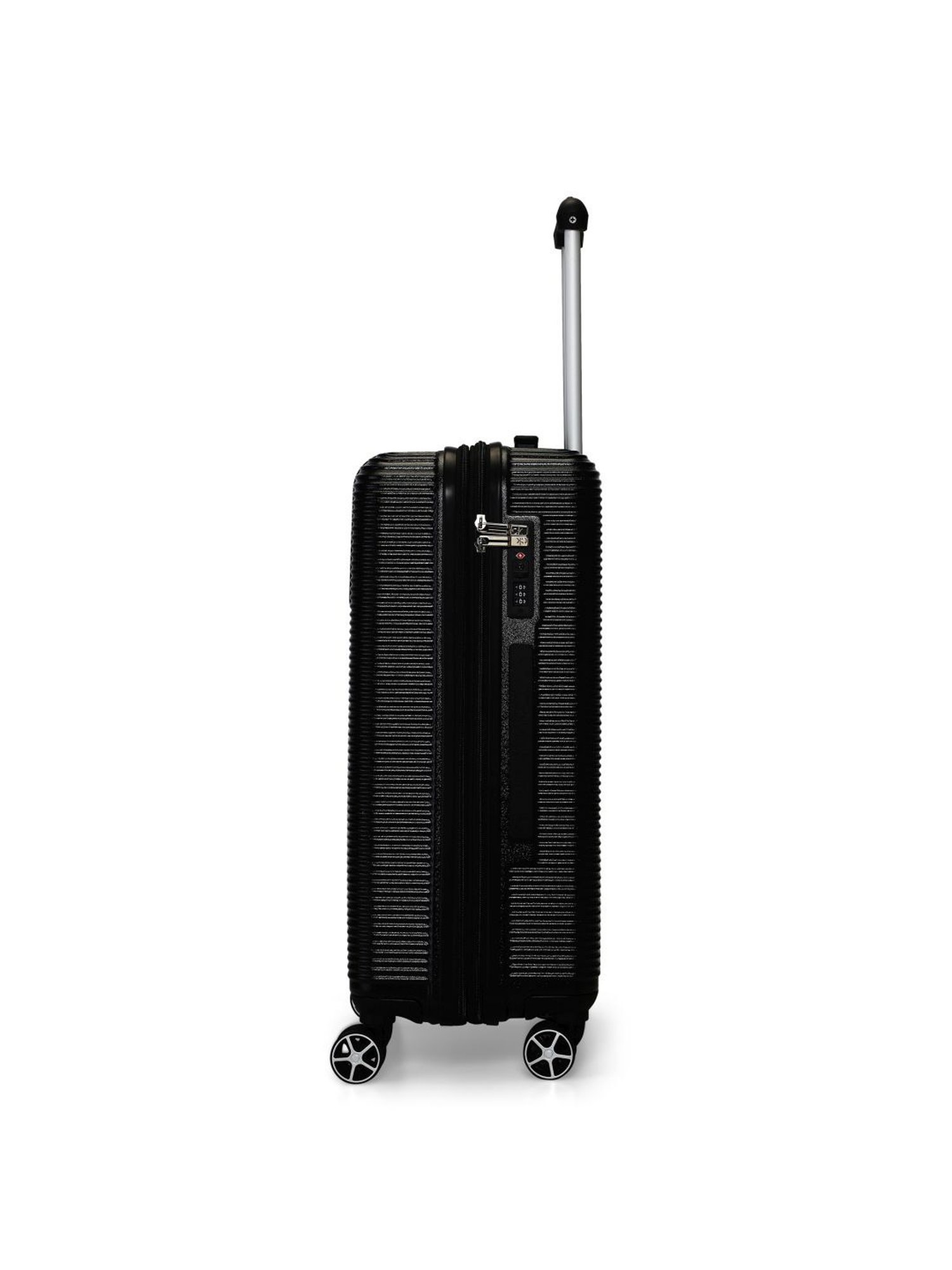 Calvin Klein Avenue Black Textured Hard Cabin Trolley Bag - 67 cm
