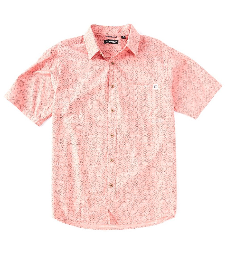 Solaris Short-Sleeve Geometric Printed Sportshirt