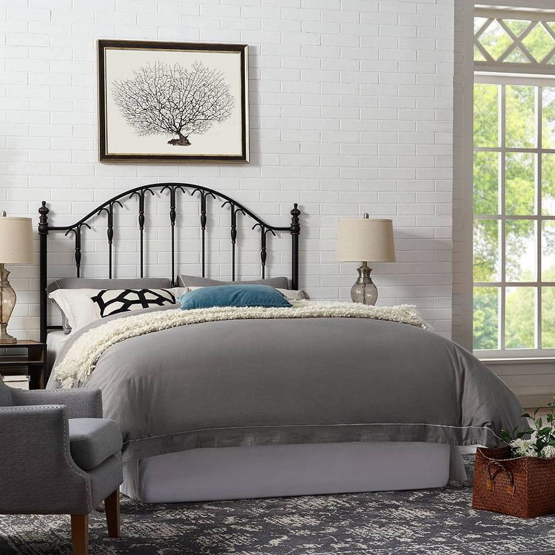 Eldridge Full Queen Metal Headboard Gray - Crosley