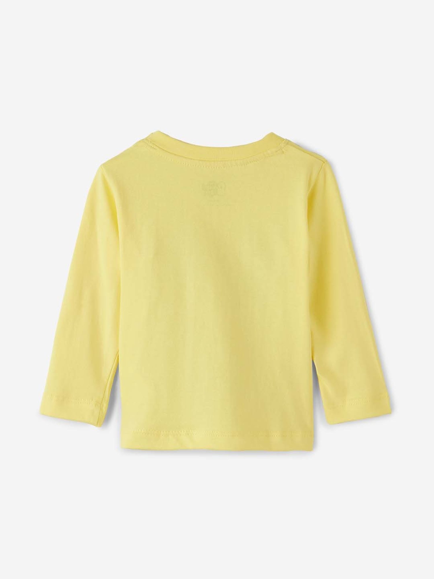 The Souled Store Kids Yellow Cotton Printed Full Sleeves T-Shirt