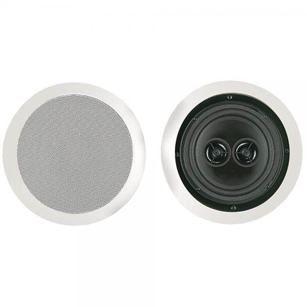 BIC America M-SR6D 150-Watt 2-Way In-Ceiling Speaker with Dual Tweeters, White