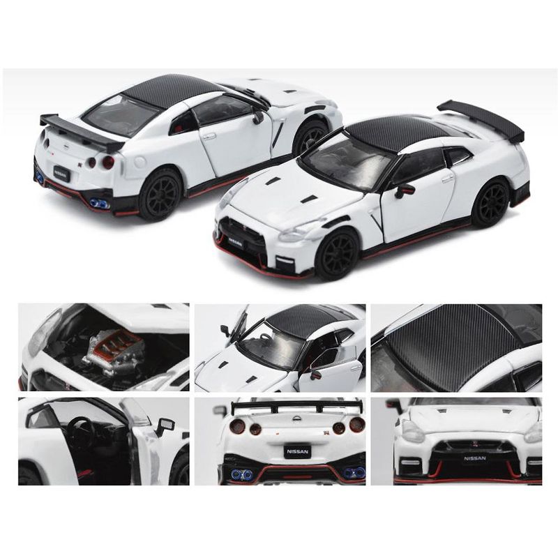 2020 Nissan GT-R (R35) Nismo RHD (Right Hand Drive) White with Carbon Top Ltd Ed 1200 pcs 1/64 Diecast Model Car by Era Car