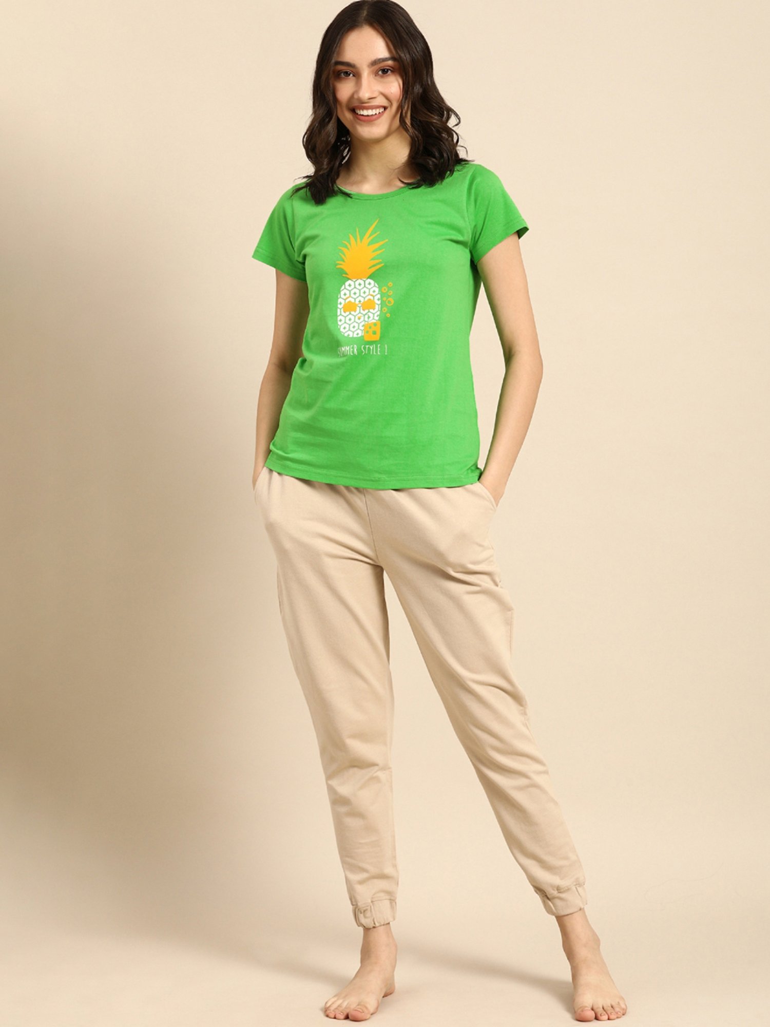 Clt.s Green Printed T-Shirt