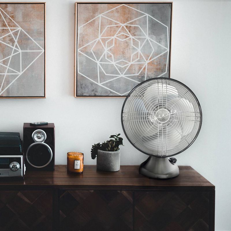 Vornado Silver Swan Oscillating Metal Fan Silver