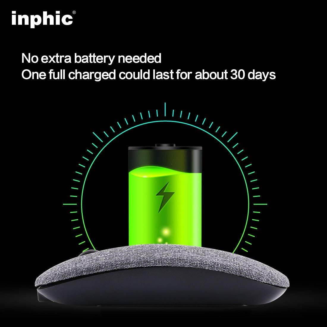 Rechargeable Wireless Mouse Mini Cordless Mice with USB Nano,Silent Click, Ultra Light & Slim for Dell/Apple/HP/Thinkpad PC Computer,Laptop,MacBook (Black Wood Grain)