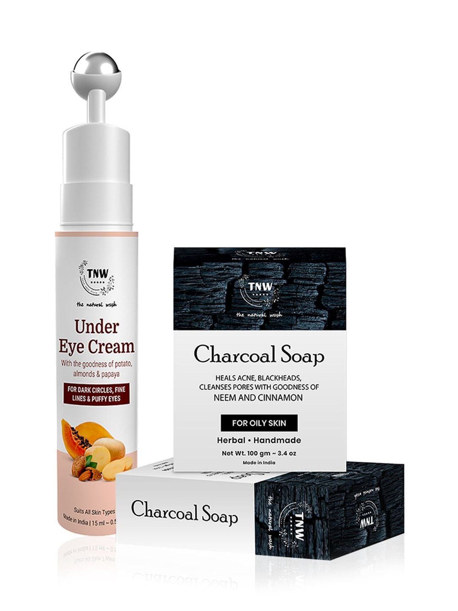 TNW-The Natural Wash Charcoal Soap & Under Eye Cream