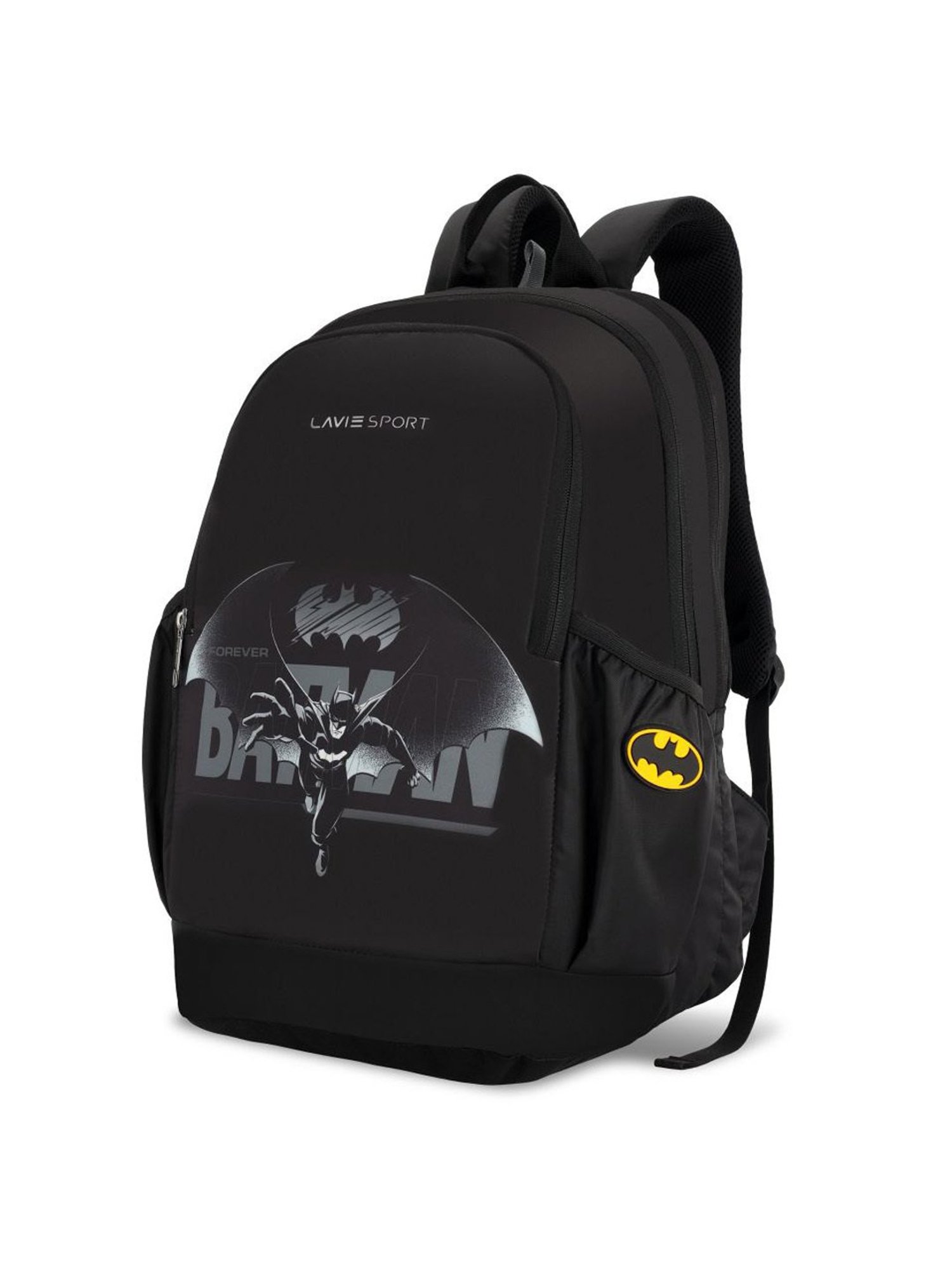 Lavie Sport Batman Cape Black Polyester Printed Laptop Backpack - 33 Ltrs