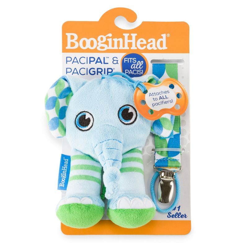 Plush PaciPal / PaciGrip Combo Set Elephant