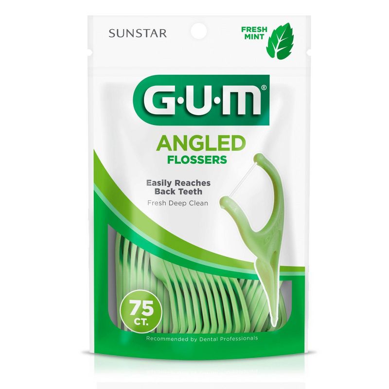 GUM Angled Flossers Mint - 75ct