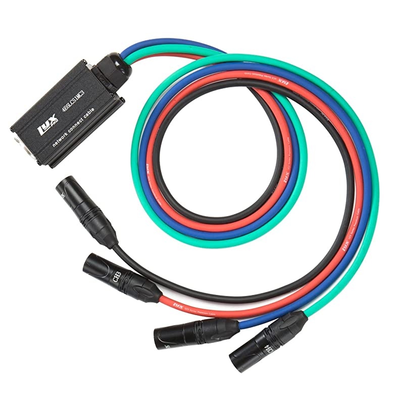 XLR Audio Snake 4 Channel 3 Pin Multi Network Breakout for Stage and Recording Studio Male