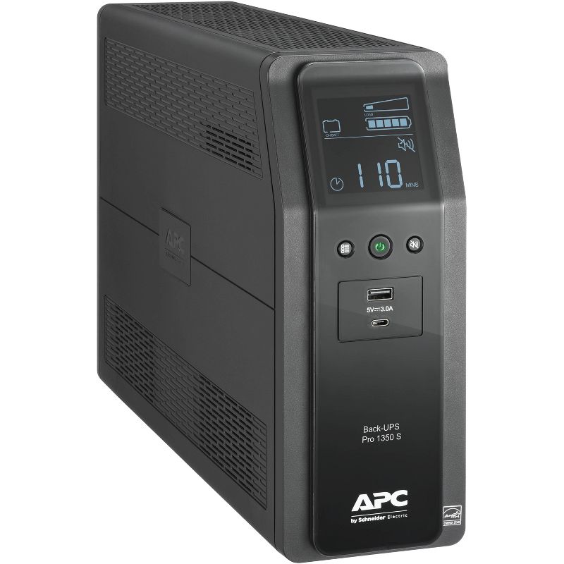 APC by Schneider Electric Back-UPS Pro BR BR1350MS 1350VA Tower UPS - Tower - 16 Hour Recharge - 3.30 Minute Stand-by - 120 V AC Input