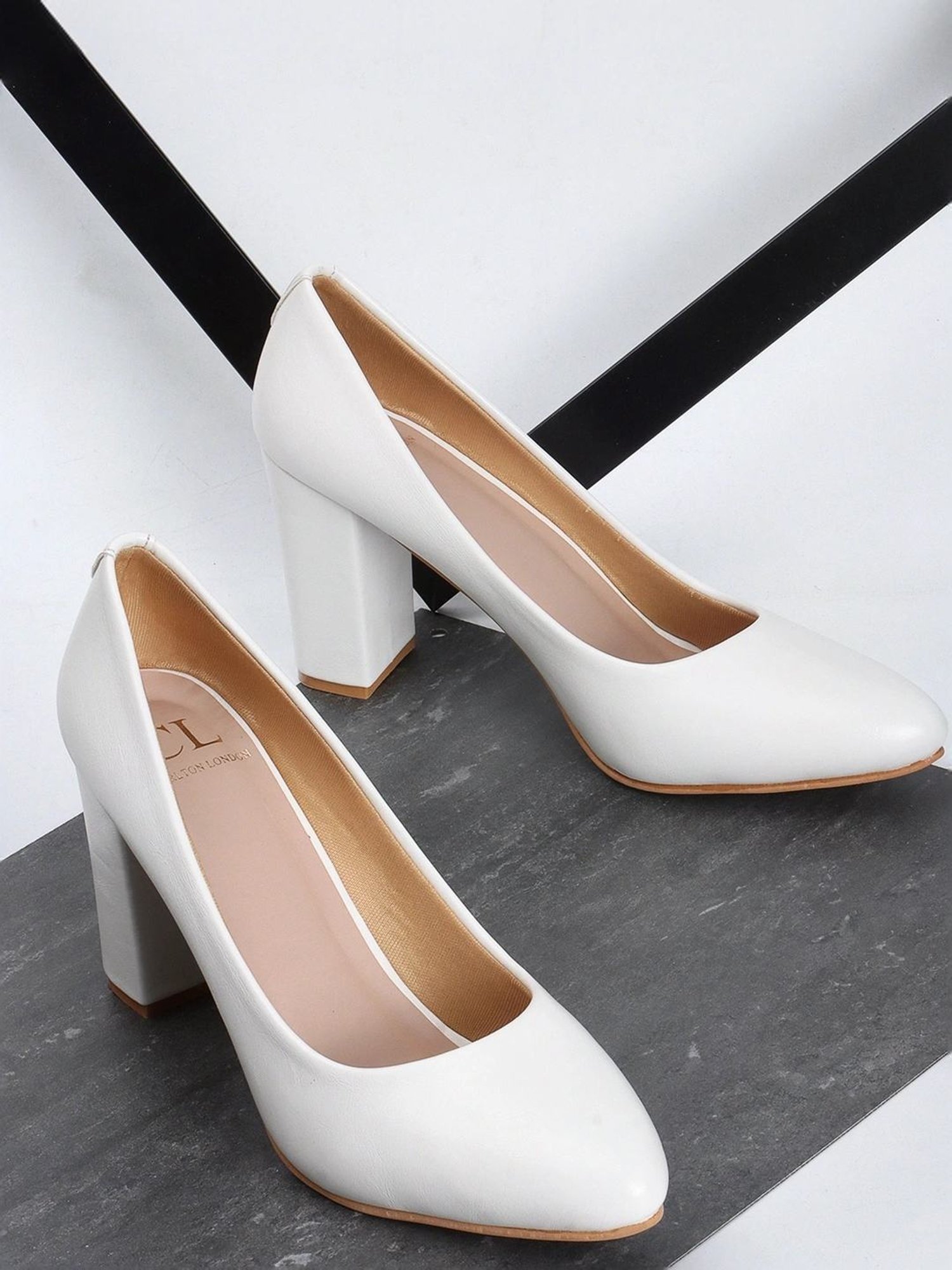 Carlton London Women's White Casual Pumps