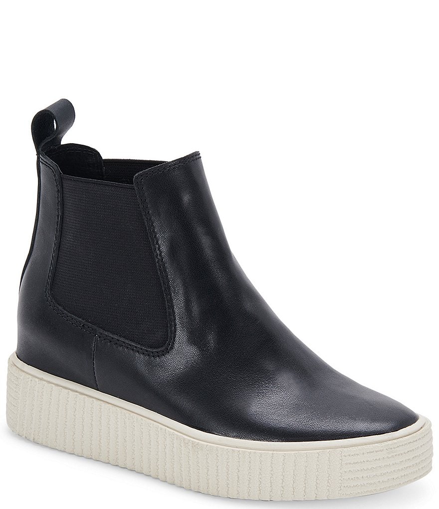Dolce Vita Cola H2O Leather Water-Repellent High Top Chelsea Sneakers