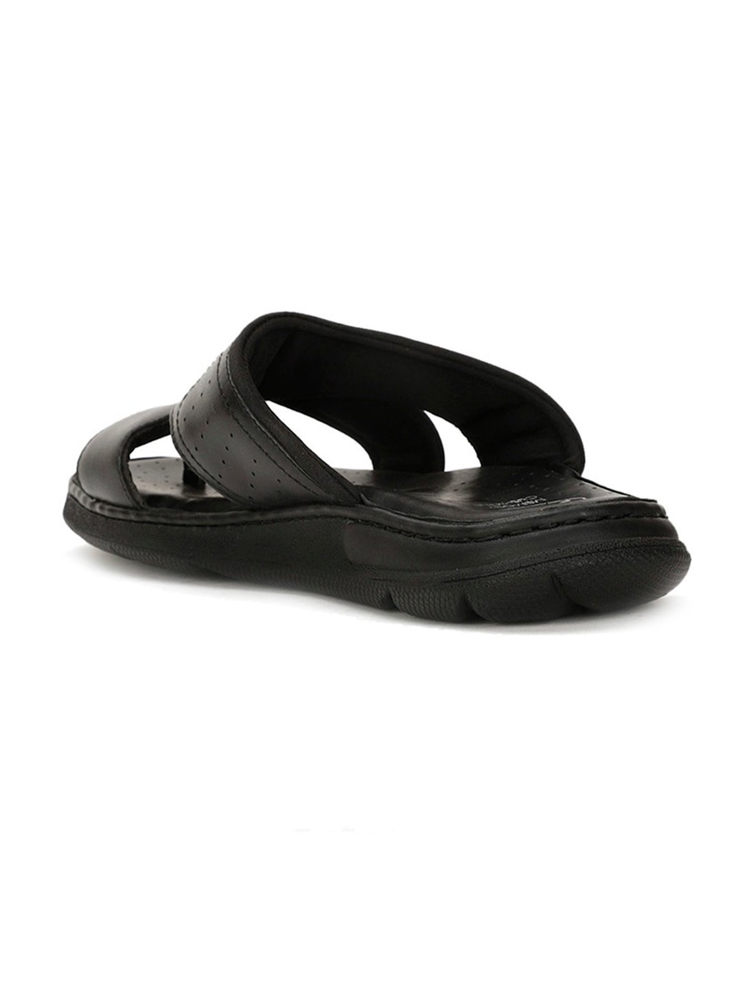 Hush Puppies by Bata Men's Black Toe Ring Sandals