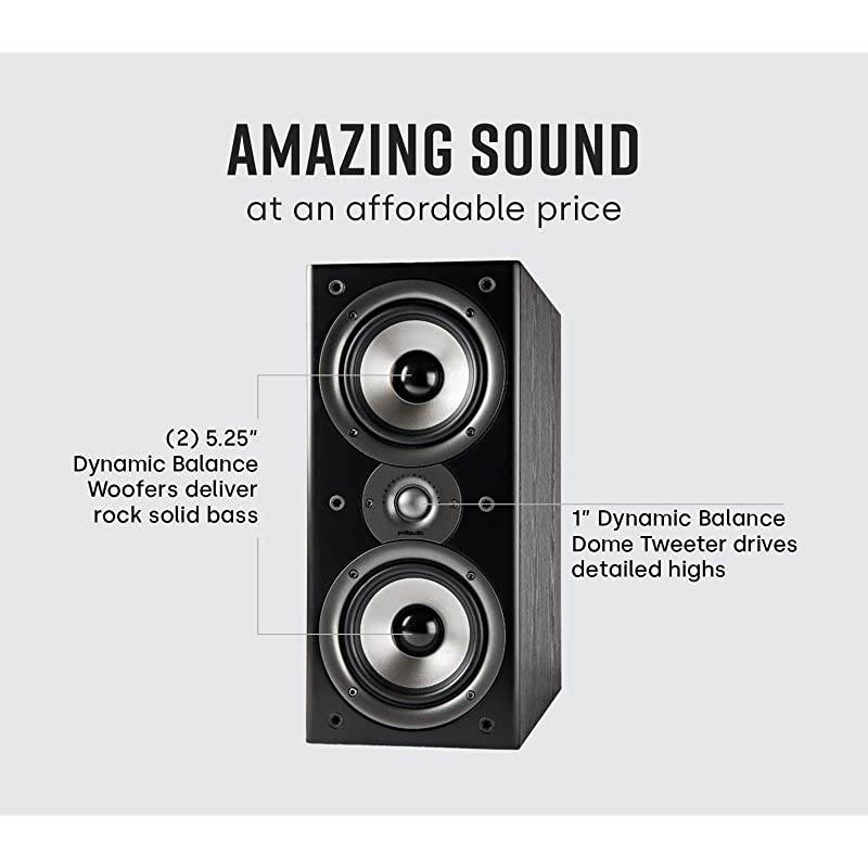 Monitor 40 Series II Bookshelf Speaker (Black, Pair) - Big Sound, High Performance | Perfect for Small or Medium Size Rooms