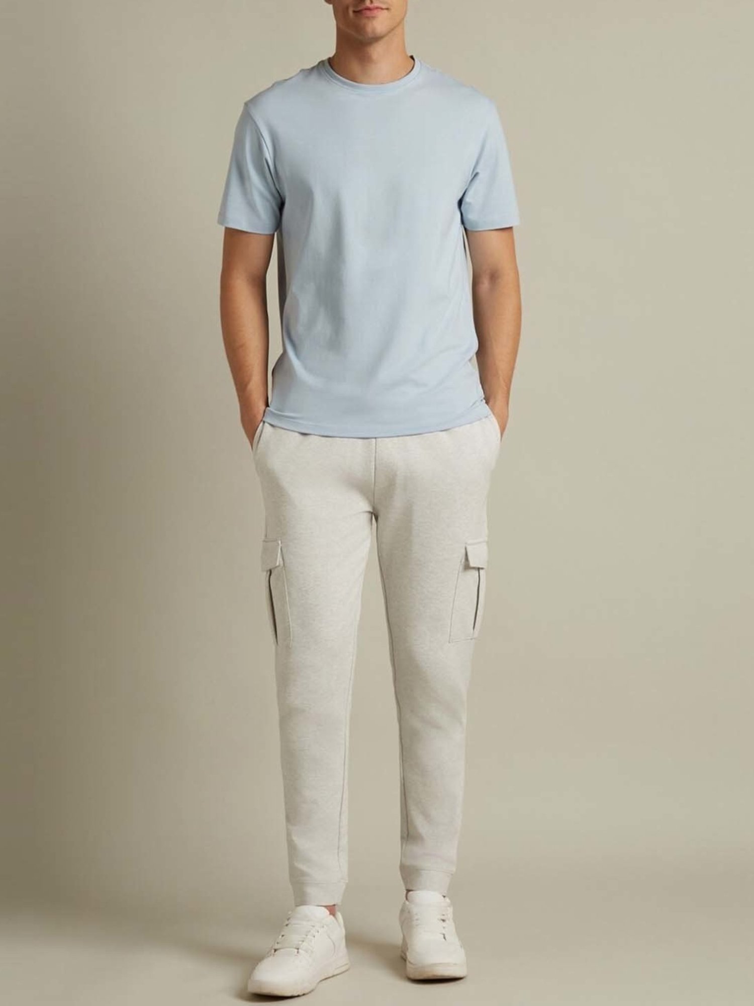 Simon Carter London Beige Slim Fit Joggers