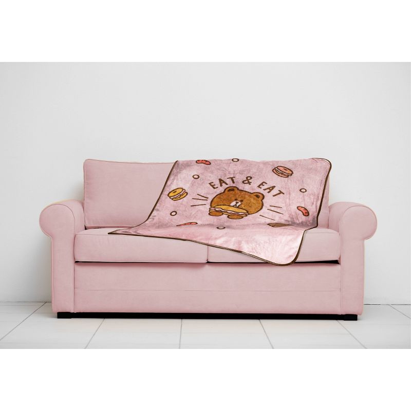 46"x60" Line Friends Eat & Eat Throw