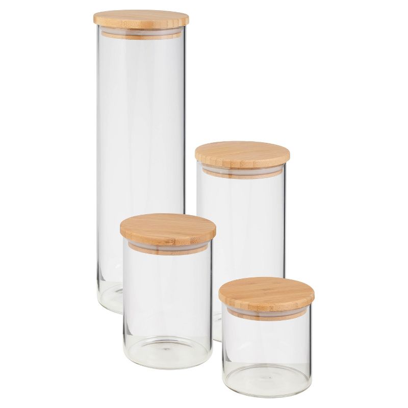 Honey-Can-Do Bamboo Jar Storage Set 4-pc.