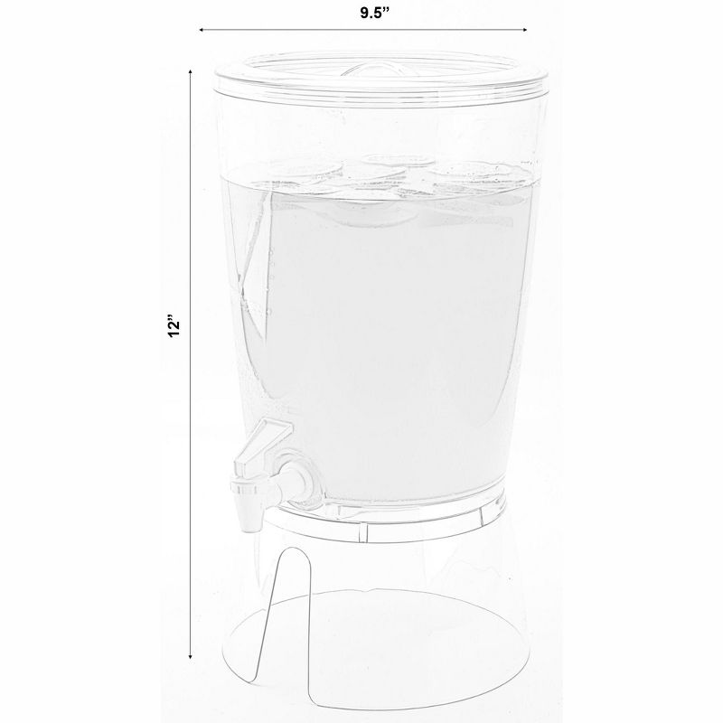 Basicwise Juice and Water Beverage Dispenser 2.35 gallon, Round