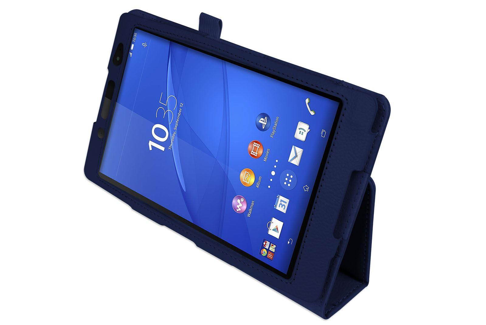 Hellfire Trading Magnetic PU Leather Case Cover for Sony Z3 8" Tablet Compact - Blue