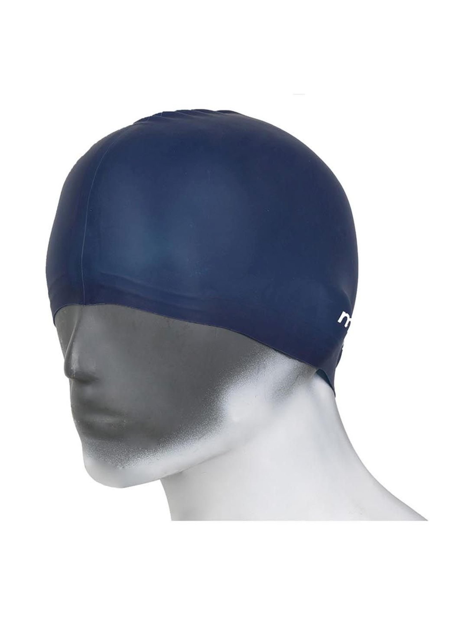 MagFit Blue Plain Silicone Swimming Cap