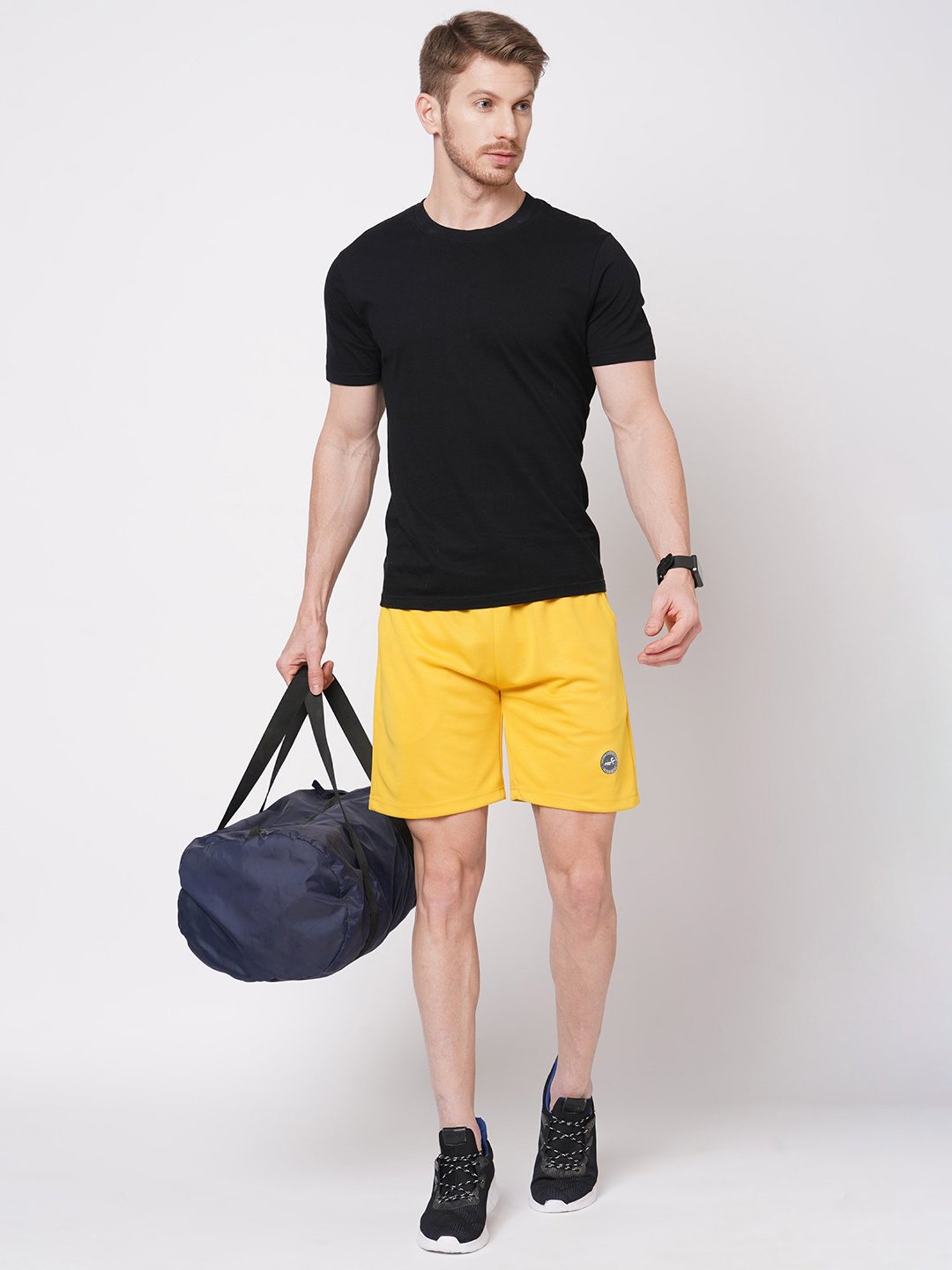Fitz Yellow Slim Fit Shorts