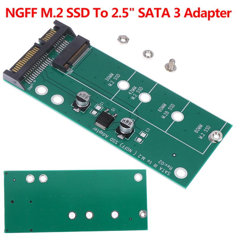 NGFF M.2 SSD To 2.5" SATA 3 Adapter Card For 30/42/60/80mm M.2 SSD Hard Drive