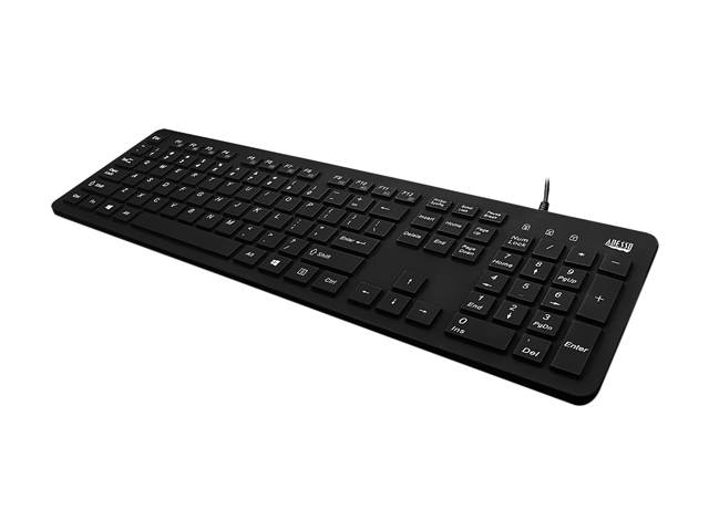 Adesso Antimicrobial Waterproof Desktop Keyboard Keyboard