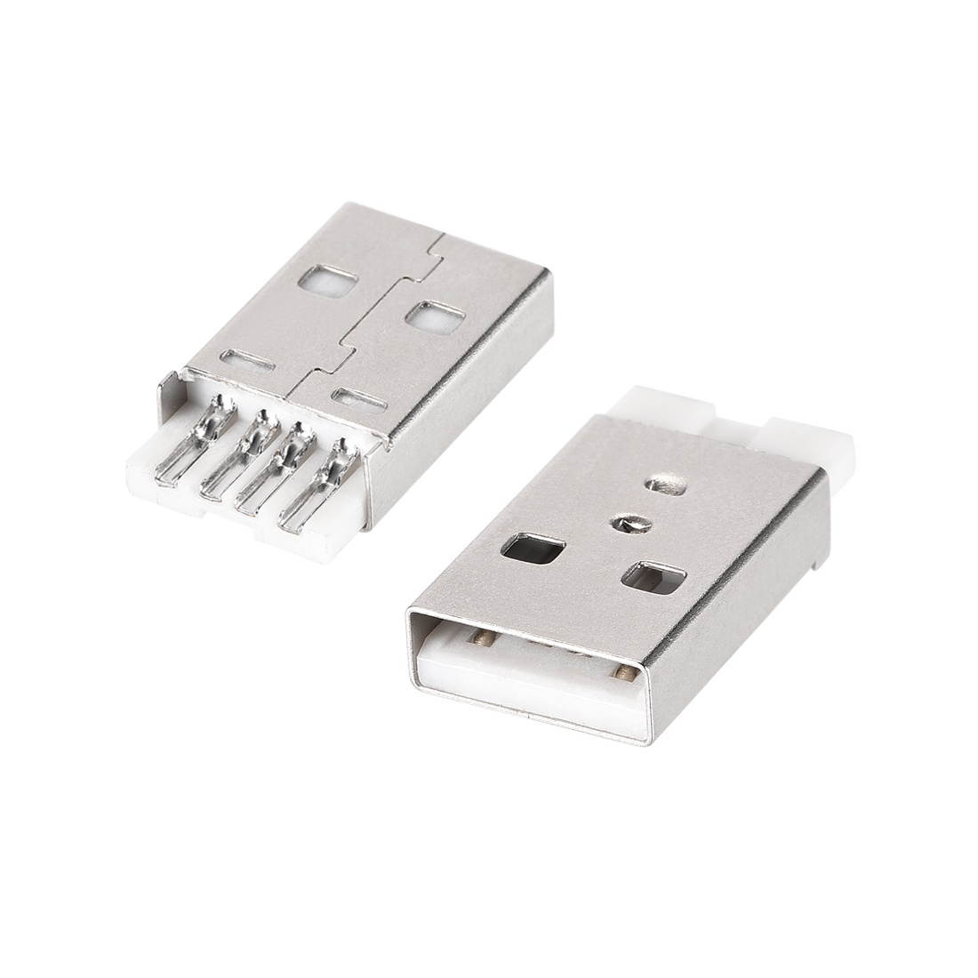 10PCS USB 2.0 Type A Male Socket Connector Jack Plug Port, 4-Pin DIP 180 Degree, Repair Replacement Adapter