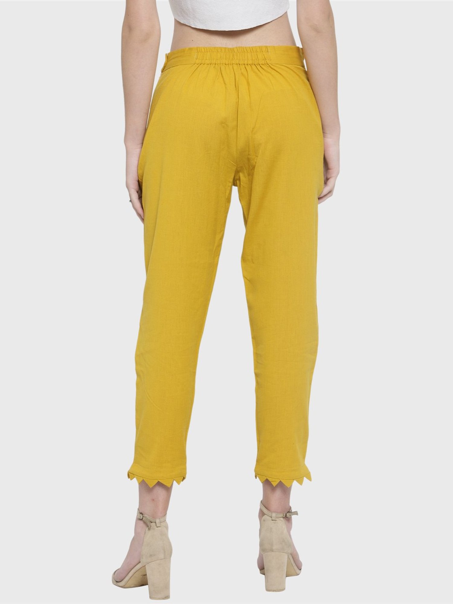 Indibelle Mustard Cotton Trousers