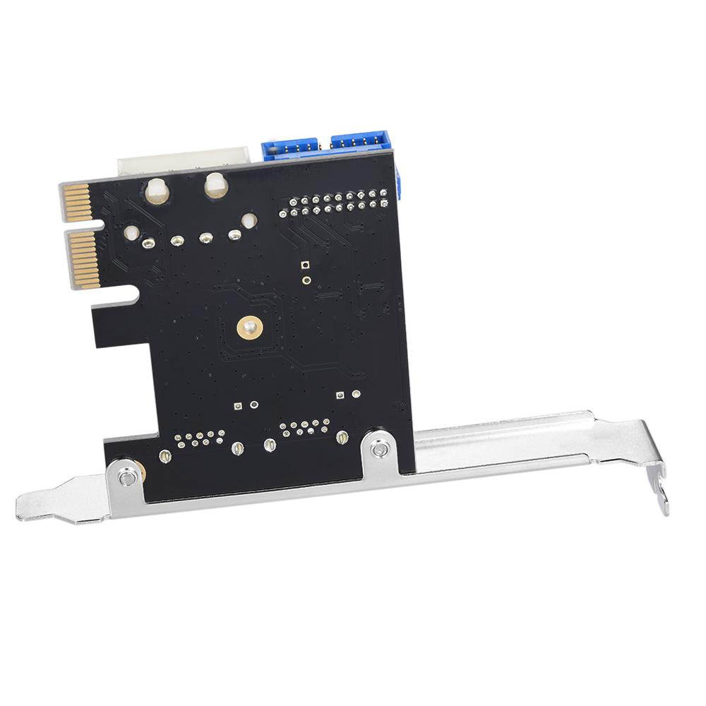Super S2 USB 3.0 Ports PCI-E PCI Express Expansion Card Host Card with USB 3.0 19-pin Power Connector 4-pin IDE Power Connector