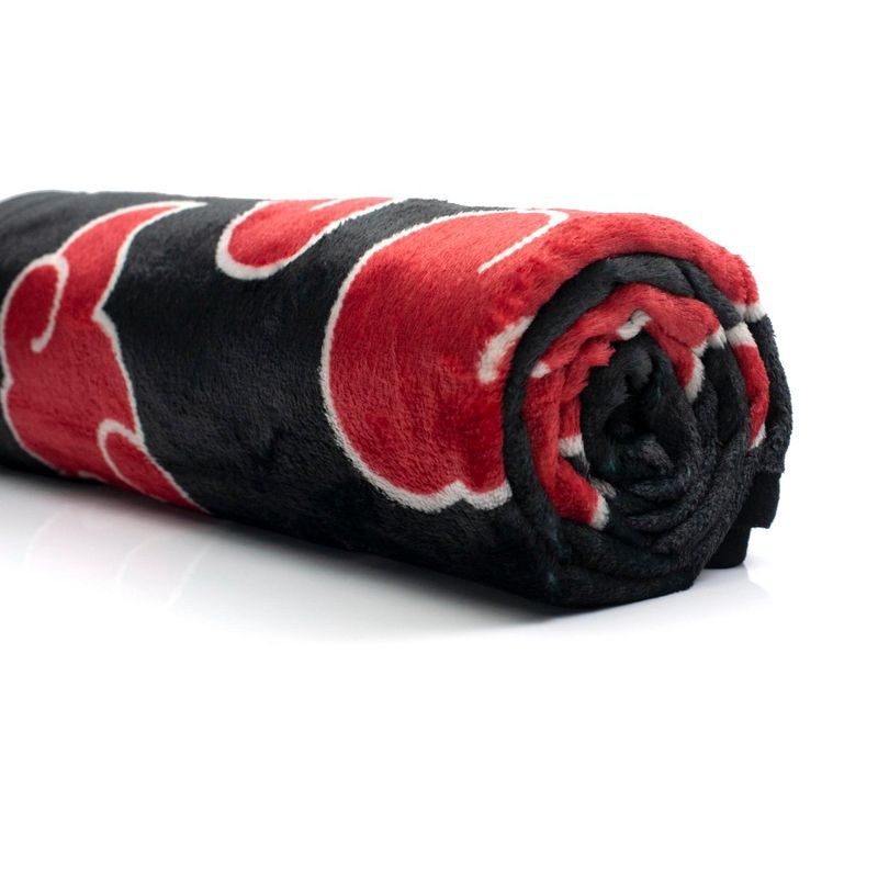 Just Funky Naruto: Shippuden Akatsuki Red Cloud Anime Throw Blanket | 60 x 45 Inches
