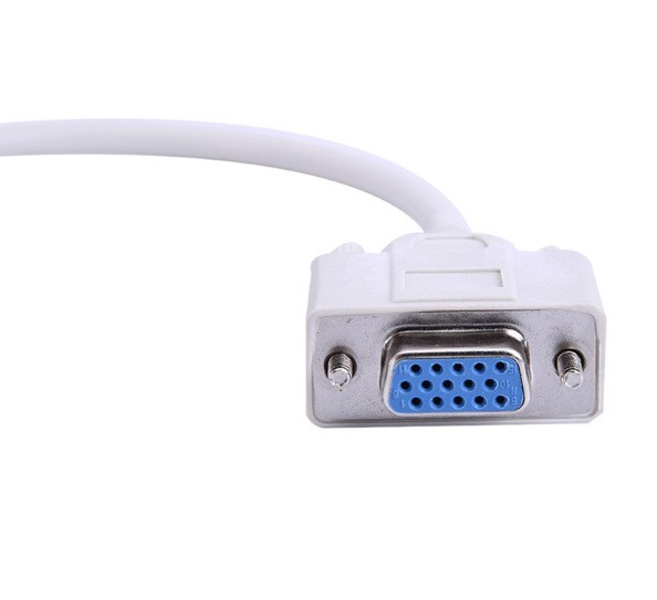 1 TO 2 VGA SVGA Monitor Y Cable 15 PIN-White