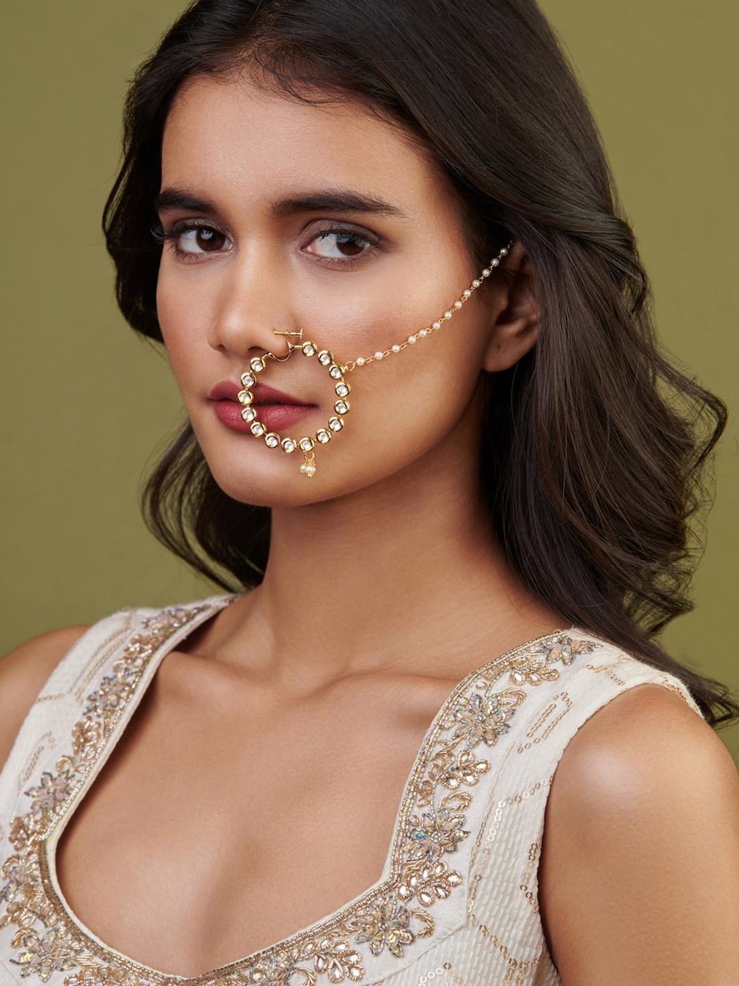 Teejh Aahna Silver Nose Ring