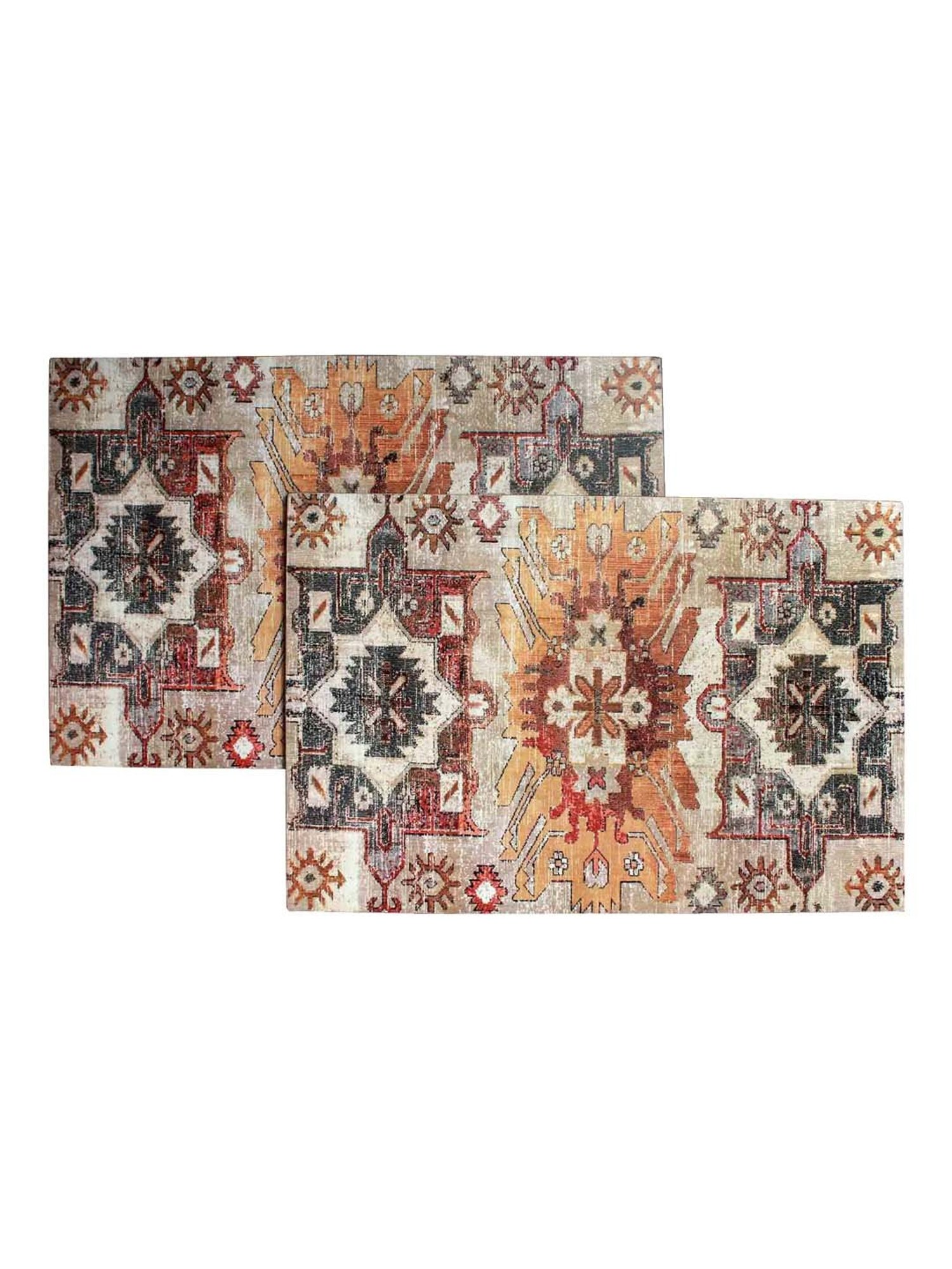 Karo Bokara Multicolour Wooden Placemats - Set of 6