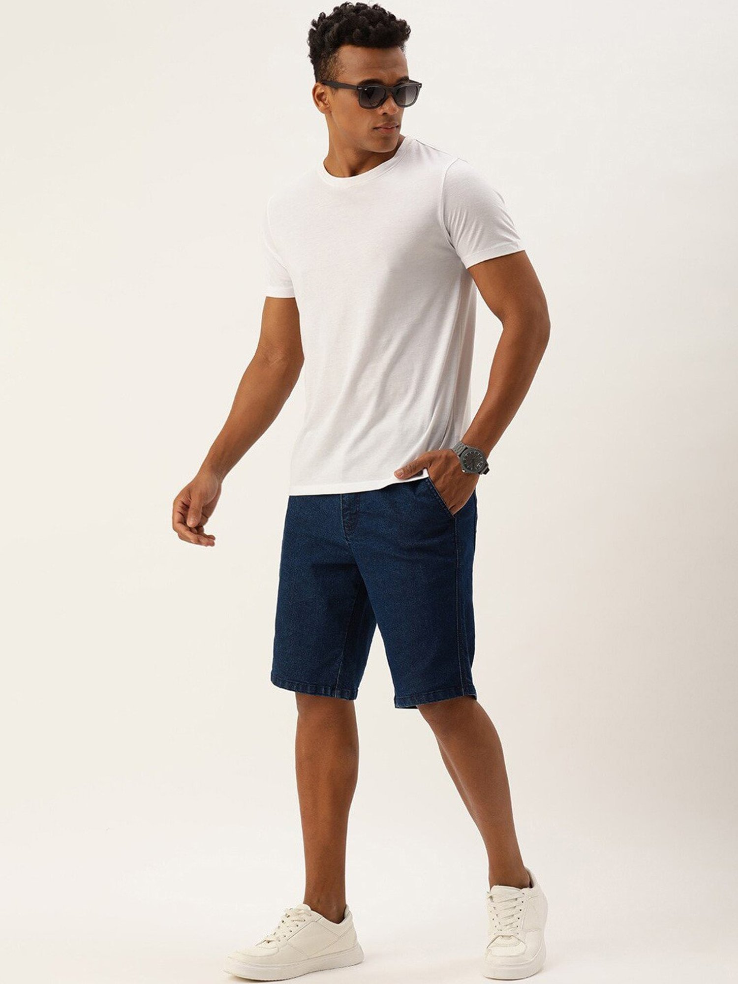 IVOC Blue Regular Fit Denim Shorts