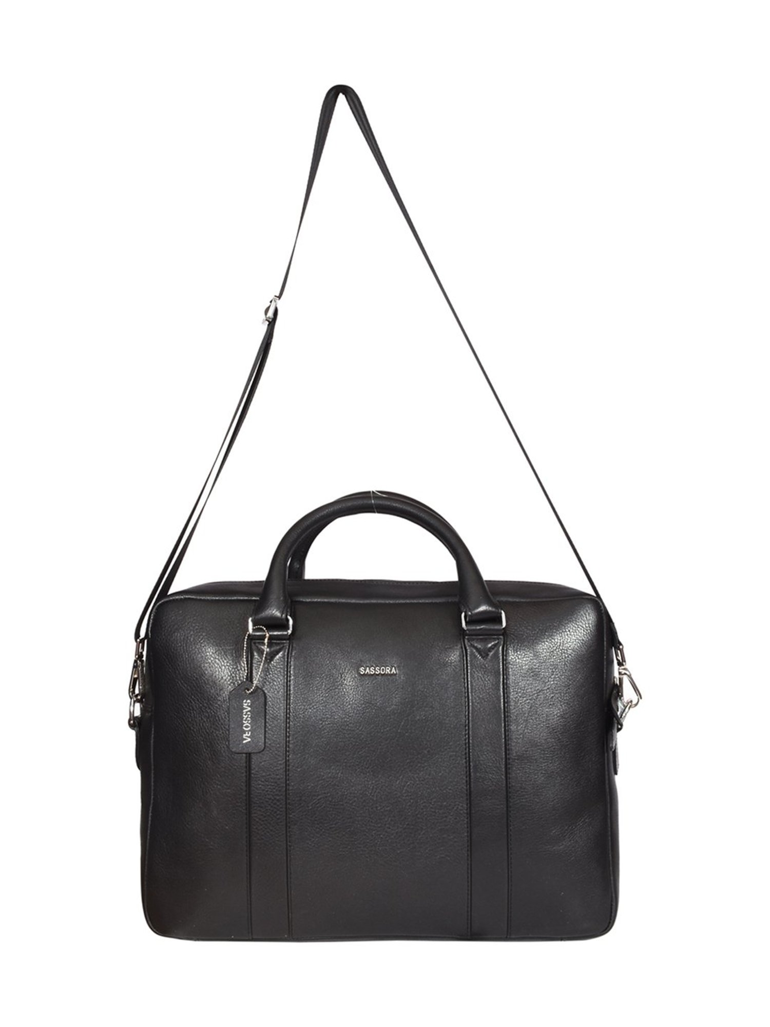 Priority Black Synthetic Large Messenger Bag